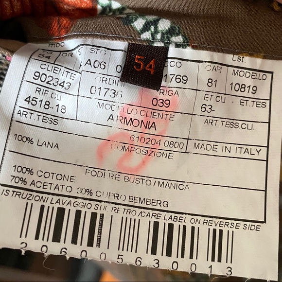 ETRO brown tan orange plaid print colorful leaf inside sport coat blazer jacket - Picture 13 of 14